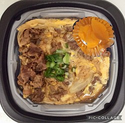 牛とじ丼560円　肉増し740円